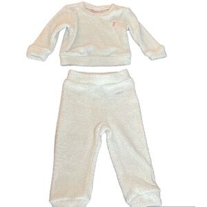 Juicy Couture Kids/Baby Beige Fuzzy Sweatshirt Sweatpants Set 18M